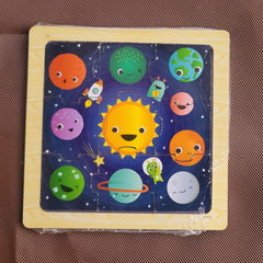 9 pc solar system wooden puzzle