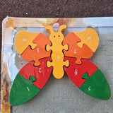 wooden sequencing puzzle, butterfly