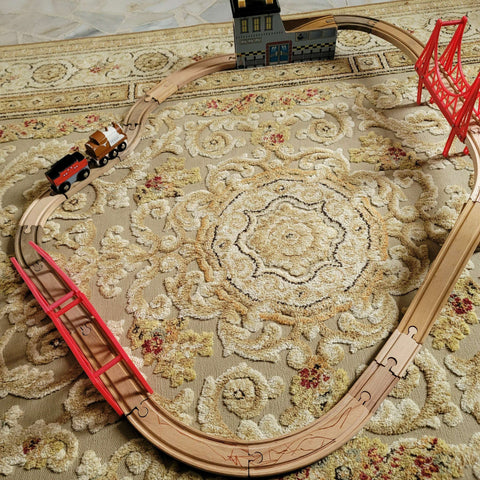 Wooden Track Set With Accessories