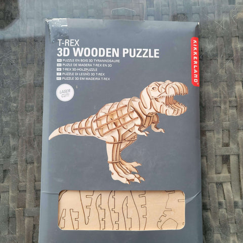 T rex 3d wooden puzzle