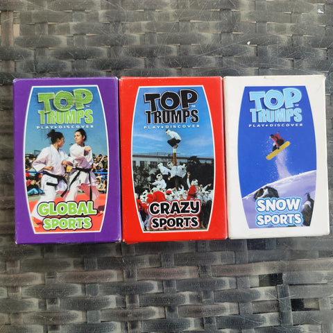 Top trumps set of 3