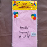 reusable tablecloth, light pink