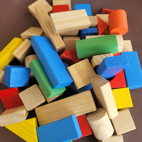 Wooden blocks set of 50