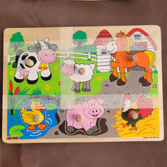 Wooden inset farm animals - Toy Chest Pakistan