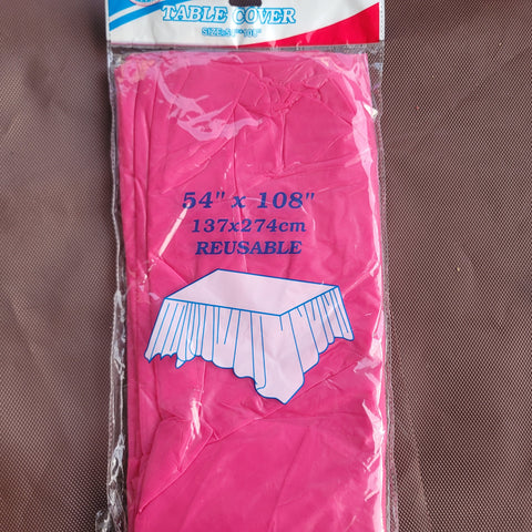reusable tablecloth, pink