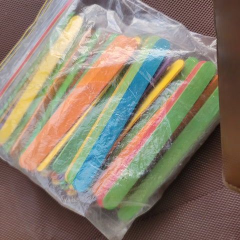 Sticks, coloured