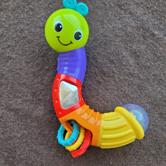 Worm rattle toy