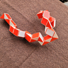 Snake, red and white