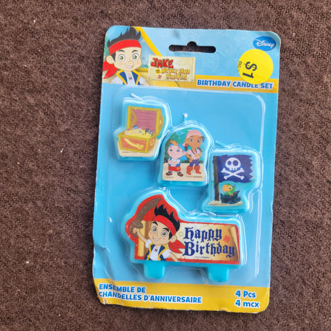 Jake the pirate birthday candle set