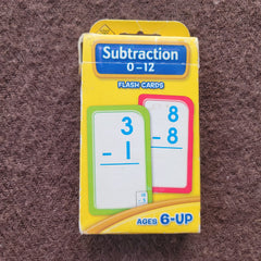Subtraction drill cards