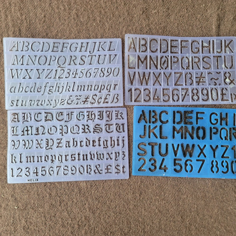 Stencils,different fonts