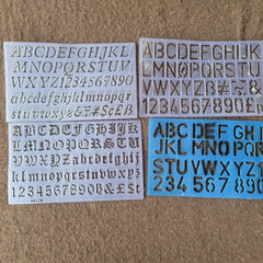 Stencils,different fonts