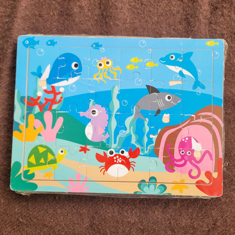 Underwater jigsaw puzze