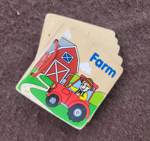 Wooden farm book