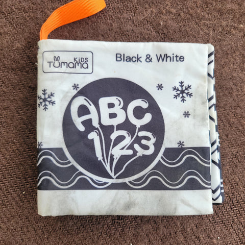 black and white abc cloth book