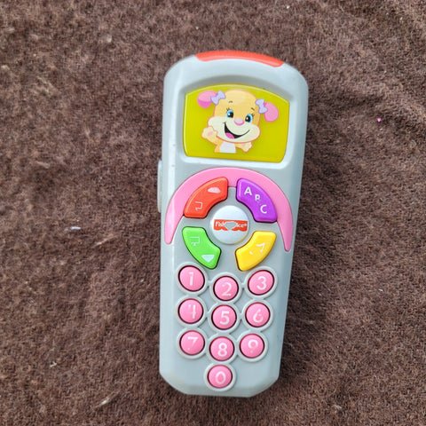 fisher price remote, pink