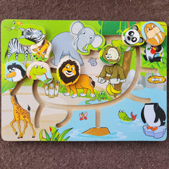 Move and match animal puzzle
