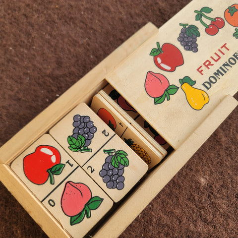 fruits wooden domino