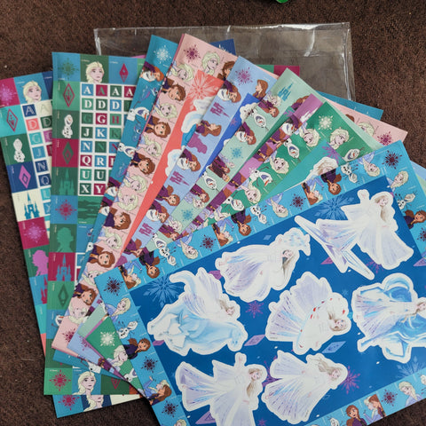 frozen 10 stickers sheets