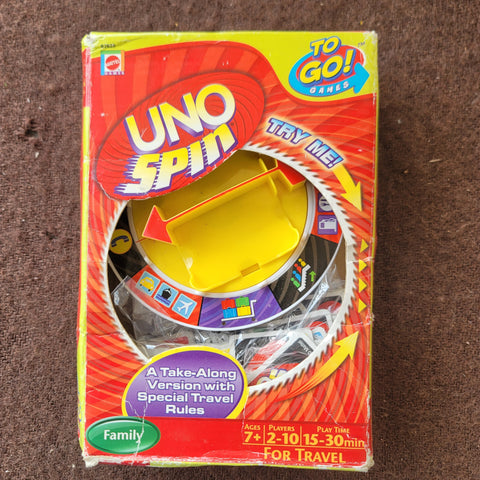 UNO spin, travel, 1 card less