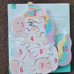 wooden unicorn sequencing puzzle