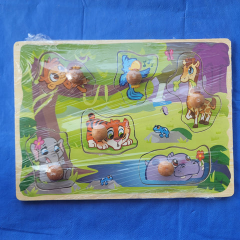 large knobbed jungle animal puzzle