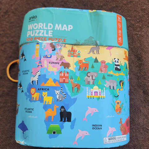 100pc world map puzzle