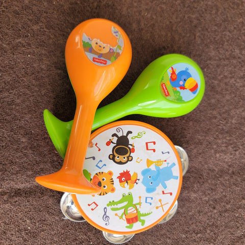 maracas and tambourine set-