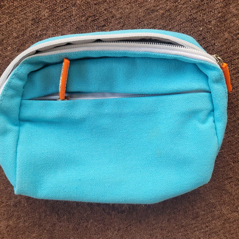 pouch, light blue