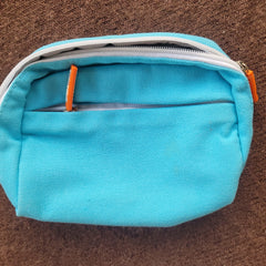 pouch, light blue