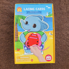 Lacing card se - 4 animals and 2 strings