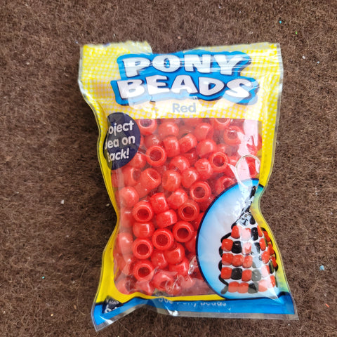 Pony Beads red