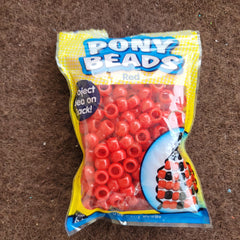 Pony Beads red