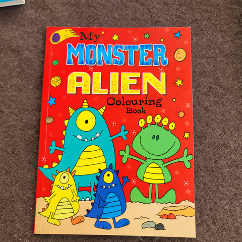 My monster alien colouring book