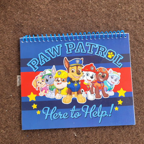 paw patrol colouring boo