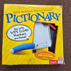 pictionary with wipe clean boards