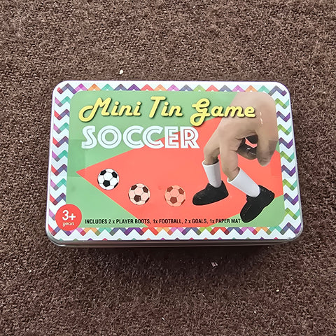 Mini tin soccer game