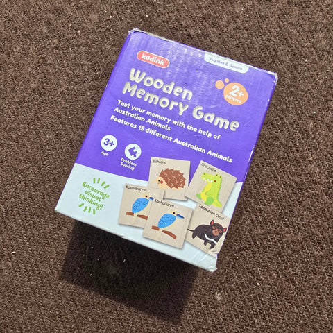 wooden memory game