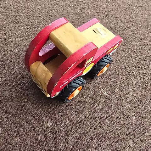 wooden firetruck