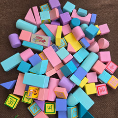 wooden blocks, set of 80