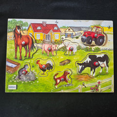 Wooden inset: animals