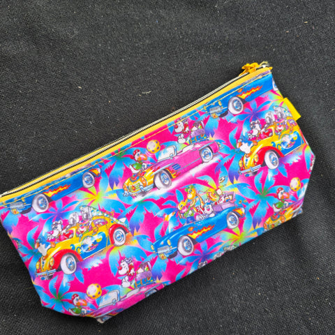 pink blue pouch