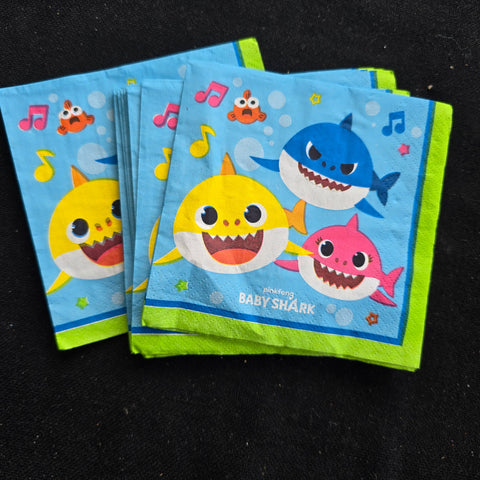 Baby shark napkins