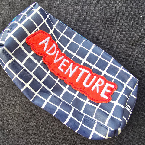 red and blue pouch