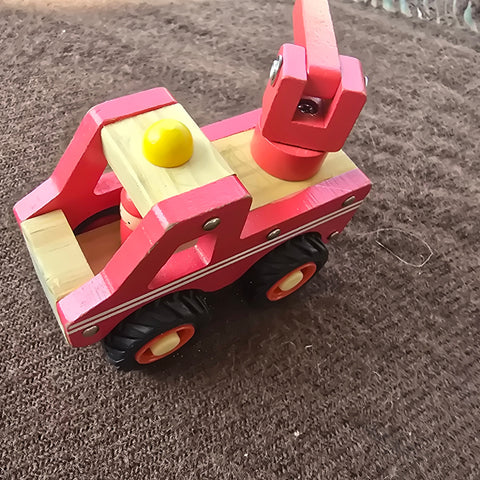 wooden fire engine, small