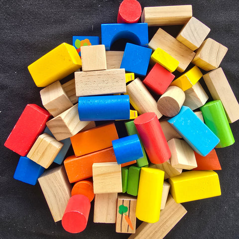 wooden blocks 50 pc set, assorted sets