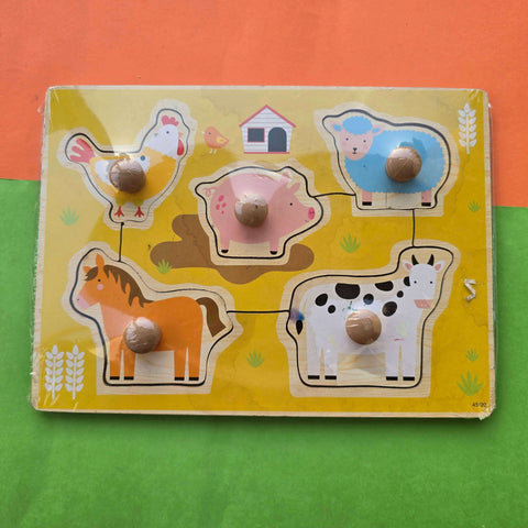 Farm Inset Puzzle – Wooden Early Learning Puzzle for Kids