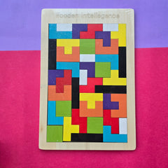 Wooden Tangram Shape Puzzle – pre-loved puzzle from Toy Chest Pakistan