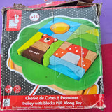 Wooden blocks, wagon