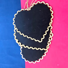 black board hearts
